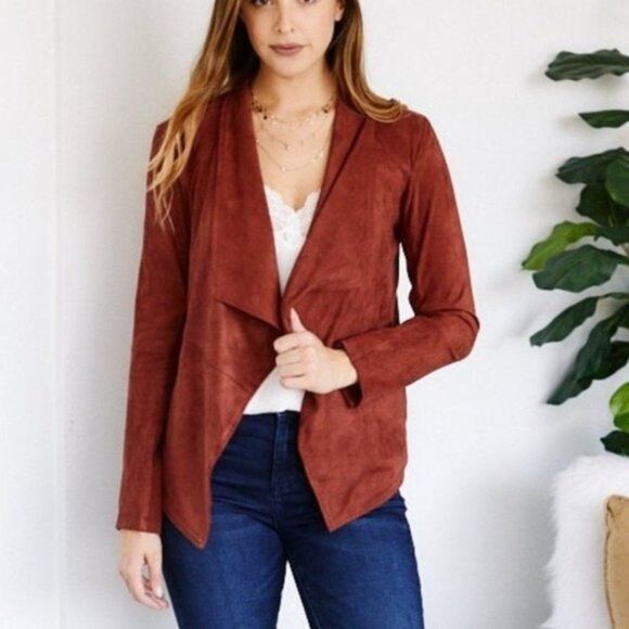 BB DAKOTA Wade Drape Front Faux Suede Jacket - Picture 7 of 7